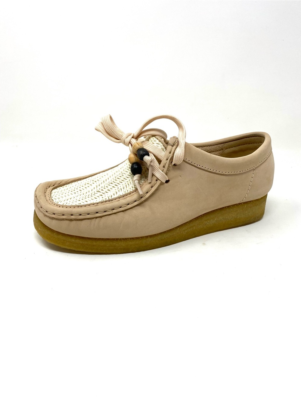 Clarks Originals Wallabee Natural Raffia Woven Shoes Size 6 NEW